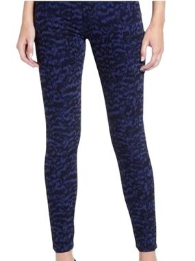 AG JEANS Farrah Skinny Ankle Navy Leopard Size 24 High Rise Stretch Denim